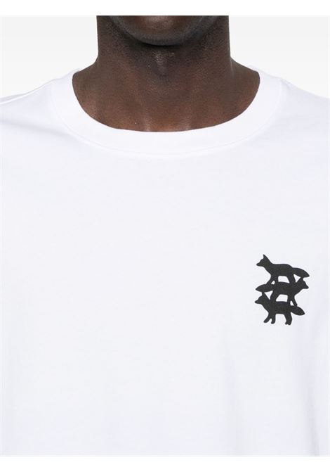 t-shirt stint fox uomo bianca MAISON KITSUNÉ | PM00103KJ0119P100